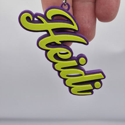 Personalised Keyring - Personalized Keychain - 3D Printed - Party Bag Fillers - School Bag - Book Bag Tag - Under 5 Pounds - Small Gifts