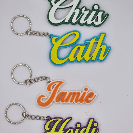 Personalised Keyring - Personalized Keychain - 3D Printed - Party Bag Fillers - School Bag - Book Bag Tag - Under 5 Pounds - Small Gifts