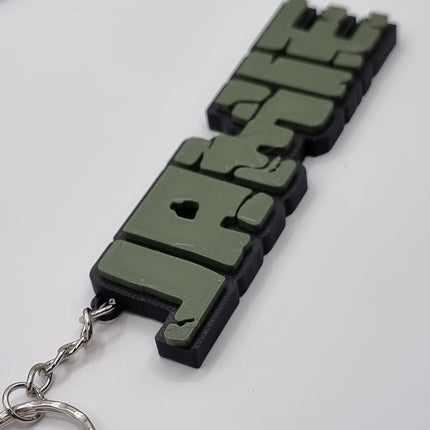 Awesome Gamer Inspired Nametag - Personalised 3D Printed keychain / Keyring - Perfect Gift or School bag Nametag!