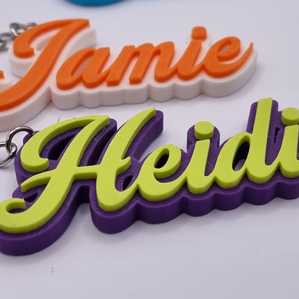 Personalised Keyring - Personalized Keychain - 3D Printed - Party Bag Fillers - School Bag - Book Bag Tag - Under 5 Pounds - Small Gifts