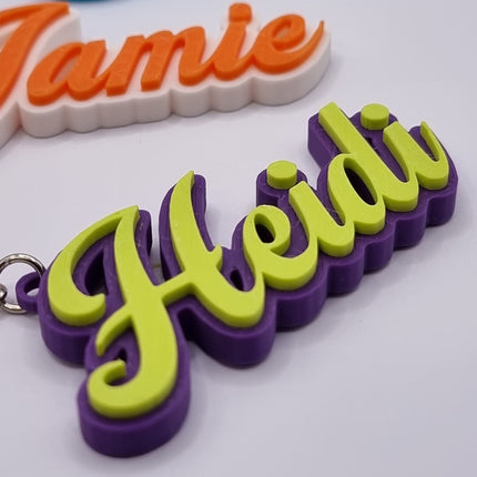Personalised Keyring - Personalized Keychain - 3D Printed - Party Bag Fillers - School Bag - Book Bag Tag - Under 5 Pounds - Small Gifts