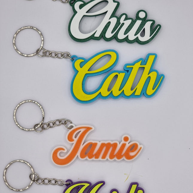 Personalised Keyring - Personalized Keychain - 3D Printed - Party Bag Fillers - School Bag - Book Bag Tag - Under 5 Pounds - Small Gifts
