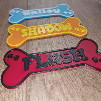 Custom 3D Printed Dog Bone Sign 