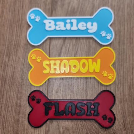 Custom 3D Printed Dog Bone Sign 