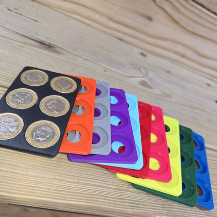 Pound Coin Holder for Slim Wallets – Minimalist EDC Wallet Accessory, Securely Holds Pound Coins, Perfect Gift for Any Occasion