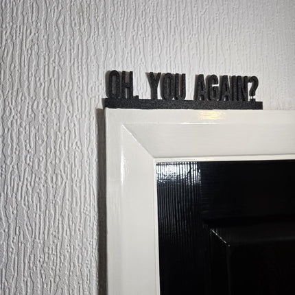 Oh, You Again? Door topper, shelf decor, wall decor, quirky home interior decor, quirky gift, door decoration