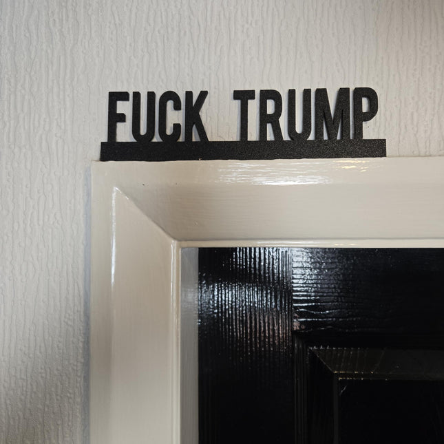 FUCK TRUMP Door topper, shelf decor, wall decor, quirky home interior decor, quirky gift, door decoration