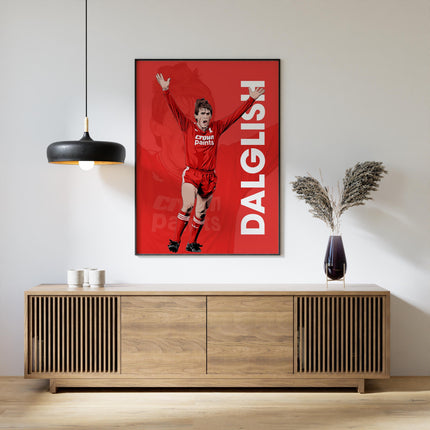 Kenny Dalglish Liverpool FC Poster – Crown Paints Kit Wall Art, Classic Football Print, Reds Legend Gift, Retro Soccer Decor for LFC Fans