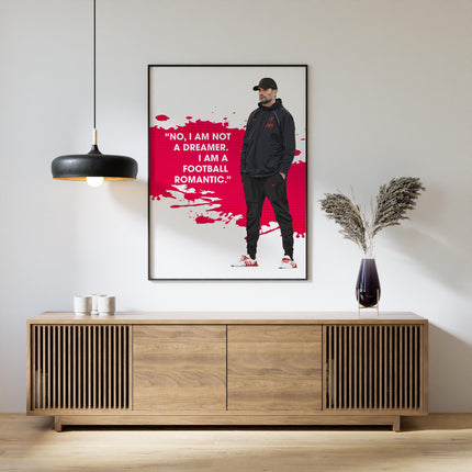 Jürgen Klopp Liverpool FC Poster – Football Romantic Quote Wall Art, Reds Manager Print, Inspirational Soccer Decor, Gift for LFC Fans