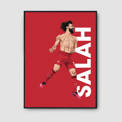 Mohamed Salah Liverpool FC Poster – Shirtless Goal Celebration Wall Art, Reds Number 11 Print, Egyptian King Football Gift for LFC Fans