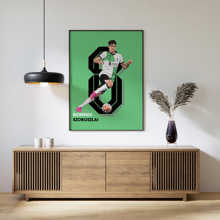 Dominik Szoboszlai Liverpool FC Poster – Midfield Maestro Wall Art, Reds Number 8 Print, LFC Gift for Fans, Szoboszlai Anfield Decor
