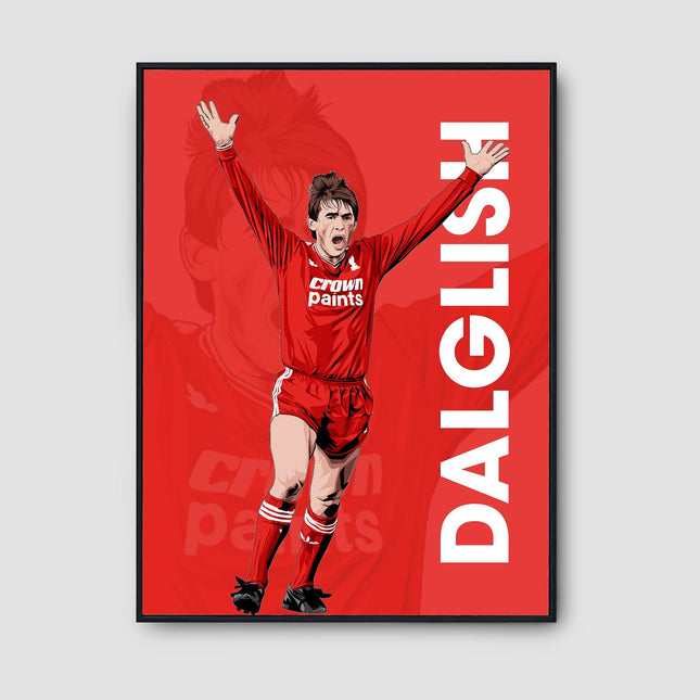 Kenny Dalglish Liverpool FC Poster – Crown Paints Kit Wall Art, Classic Football Print, Reds Legend Gift, Retro Soccer Decor for LFC Fans