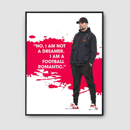 Jürgen Klopp Liverpool FC Poster – Football Romantic Quote Wall Art, Reds Manager Print, Inspirational Soccer Decor, Gift for LFC Fans