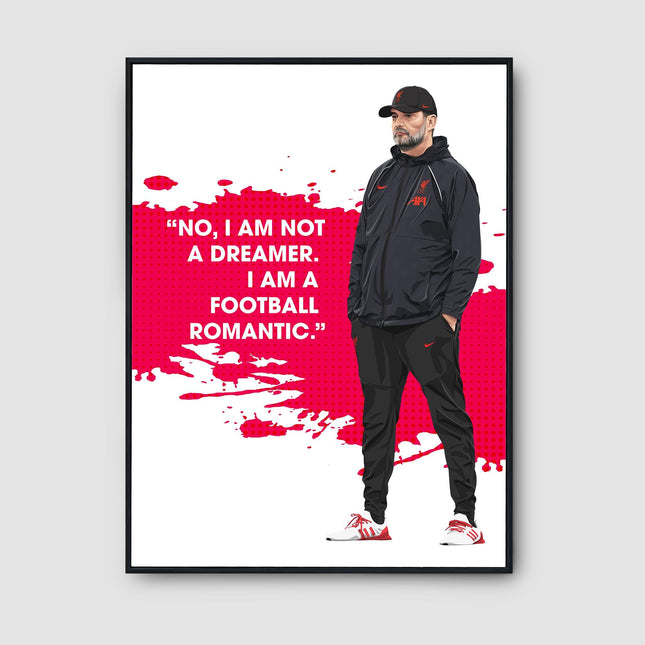 Jürgen Klopp Liverpool FC Poster – Football Romantic Quote Wall Art, Reds Manager Print, Inspirational Soccer Decor, Gift for LFC Fans