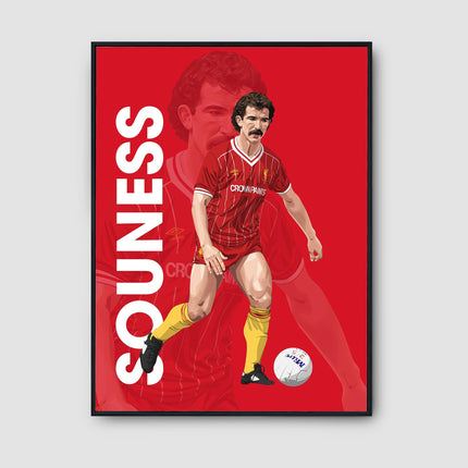 Graeme Souness Liverpool FC Poster – Reds Midfield Legend Wall Art, Retro Crown Paints Print, LFC Icon Gift for Fans, Classic Football Decor