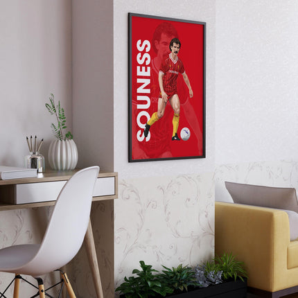 Graeme Souness Liverpool FC Poster – Reds Midfield Legend Wall Art, Retro Crown Paints Print, LFC Icon Gift for Fans, Classic Football Decor