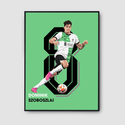 Dominik Szoboszlai Liverpool FC Poster – Midfield Maestro Wall Art, Reds Number 8 Print, LFC Gift for Fans, Szoboszlai Anfield Decor