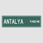 Antalya Distance Street Sign - Sign | Personalised Gift