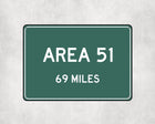 Area 51 Distance Sign - Sign | Personalised Gift