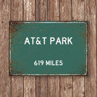 AT&T Park Distance Sign - Sign | Personalised Gift