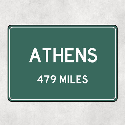 Athens Distance Sign - Sign | Personalised Gift
