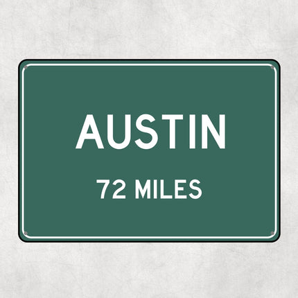 Austin Distance Sign - Sign | Personalised Gift