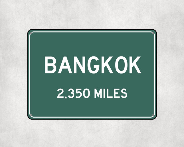Bangkok Distance Sign - Sign | Personalised Gift