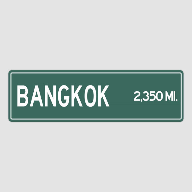 Bangkok Distance Street Sign - Sign | Personalised Gift
