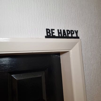 Be Happy Door Topper - Close Up Detail View