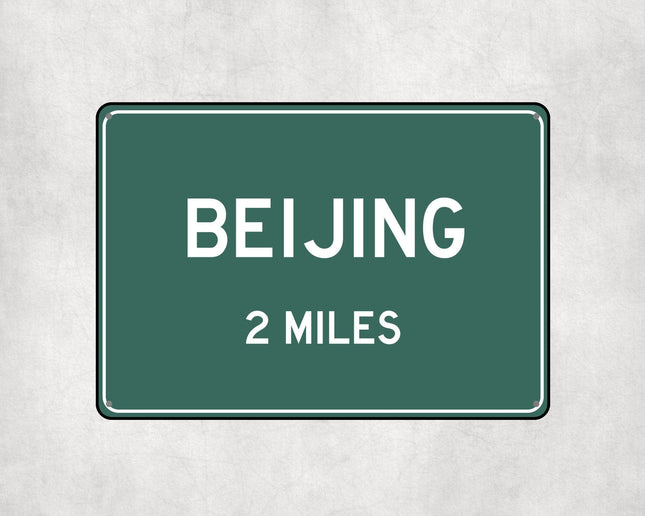 Beijing Distance Sign - Sign | Personalised Gift