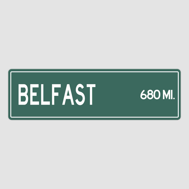 Belfast Landmark Distance Sign - Sign | Personalised Gift