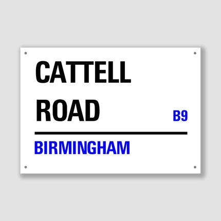 Birmingham Cattell Road Street Sign - Sign | Personalised Gift