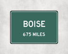 Boise Distance Sign - Sign | Personalised Gift