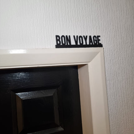 Bon Voyage Door Topper - Close Up Detail View