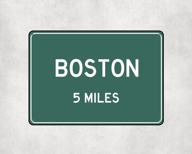 Boston Distance Sign - Sign | Personalised Gift