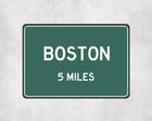 Boston Distance Sign - Sign | Personalised Gift