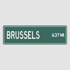 Brussels Distance Street Sign - Sign | Personalised Gift
