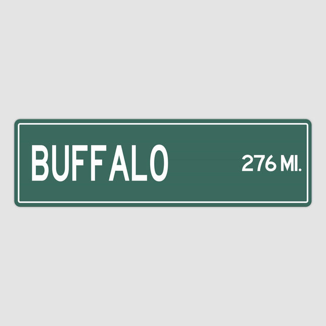 Buffalo  Distance Street Sign - Sign | Personalised Gift