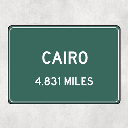 Cairo Distance Sign - Sign | Personalised Gift