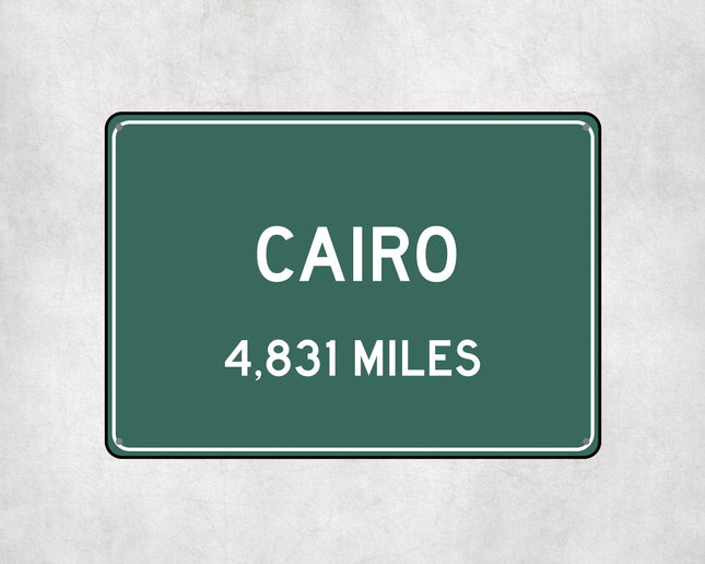 Cairo Distance Sign - Sign | Personalised Gift