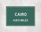 Cairo Distance Sign - Sign | Personalised Gift
