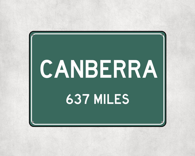 Canberra Distance Sign - Sign | Personalised Gift