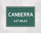 Canberra Distance Sign - Sign | Personalised Gift
