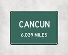 Cancun Distance Sign - Sign | Personalised Gift