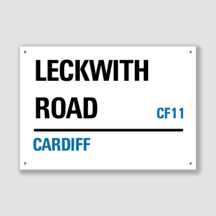 Cardiff Leckwith Road Street Sign - Sign | Personalised Gift
