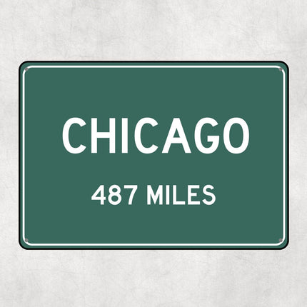 Chicago Distance Sign - Sign | Personalised Gift