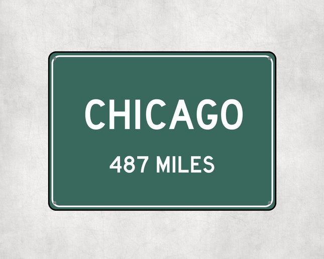 Chicago Distance Sign - Sign | Personalised Gift