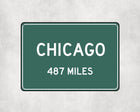 Chicago Distance Sign - Sign | Personalised Gift