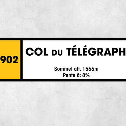 Col Du Telegraphe D902 Route Sign - Cycling - Sign | Personalised Gift