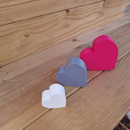 Custom 3D Printed Geometric Heart Ornament - Alternative Angle View